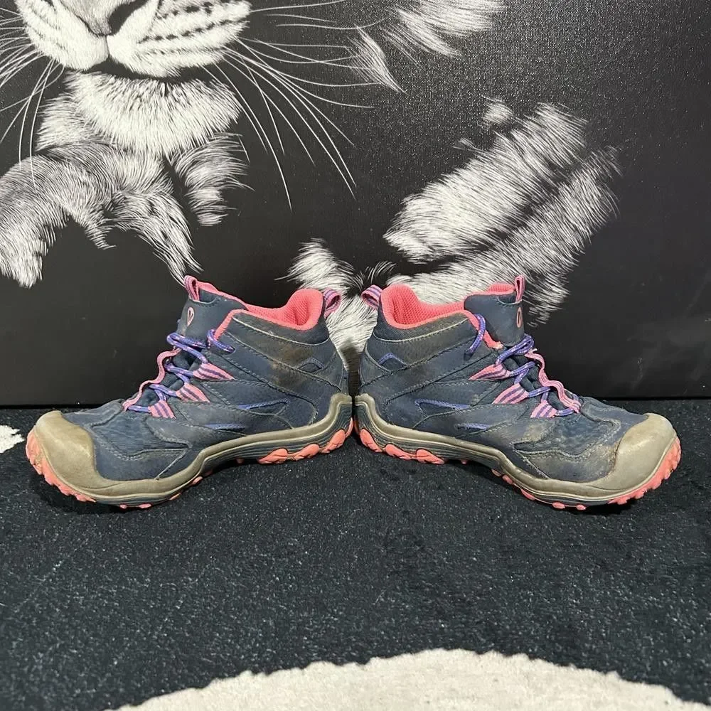 Merrell Chameleon 7 MK159719 Hiking Boot Boys 13M Blue Leather Trail Waterproof